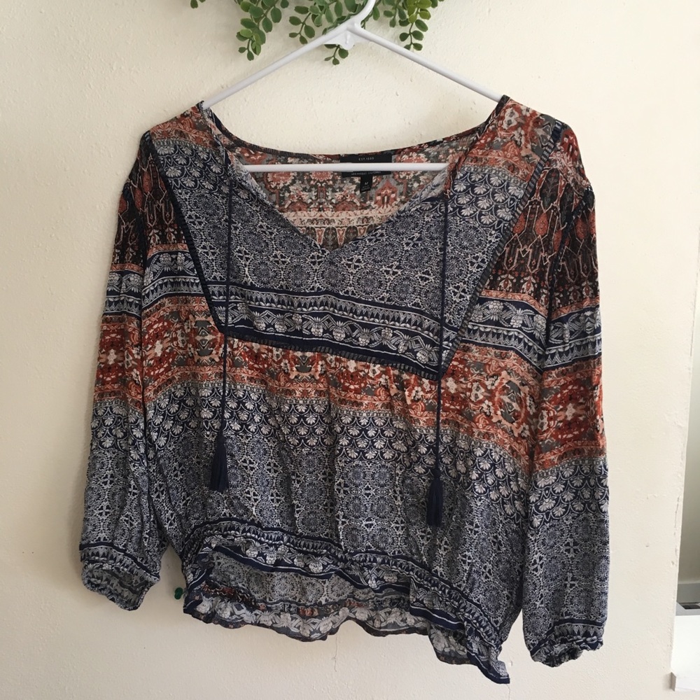 Boho flowy cropped top from Free People